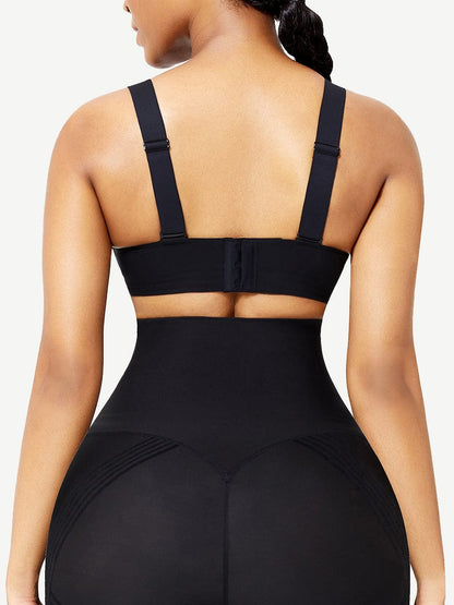 Soutien-gorge gainant noir sans coutures en gros avec coussinets amovibles et ajustement serré