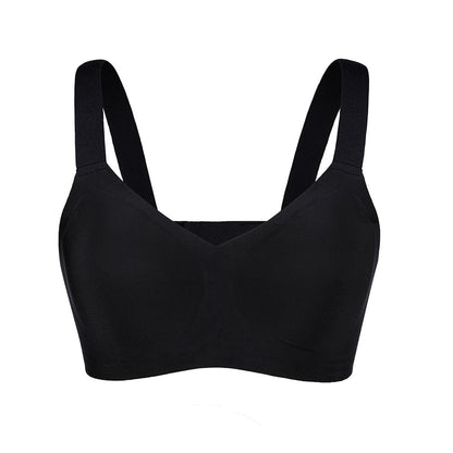 Soutien-gorge gainant noir sans coutures en gros avec coussinets amovibles et ajustement serré