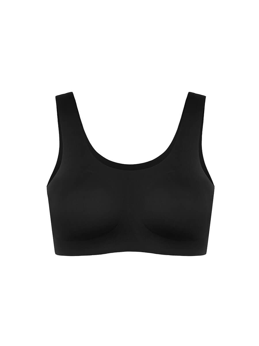 Soutien-gorge confortable et non marquant avec design à colle goutte qui soutient la poitrine froncée