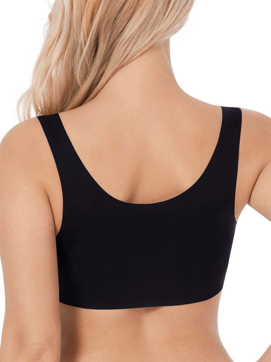 Soutien-gorge confortable et non marquant avec design à colle goutte qui soutient la poitrine froncée