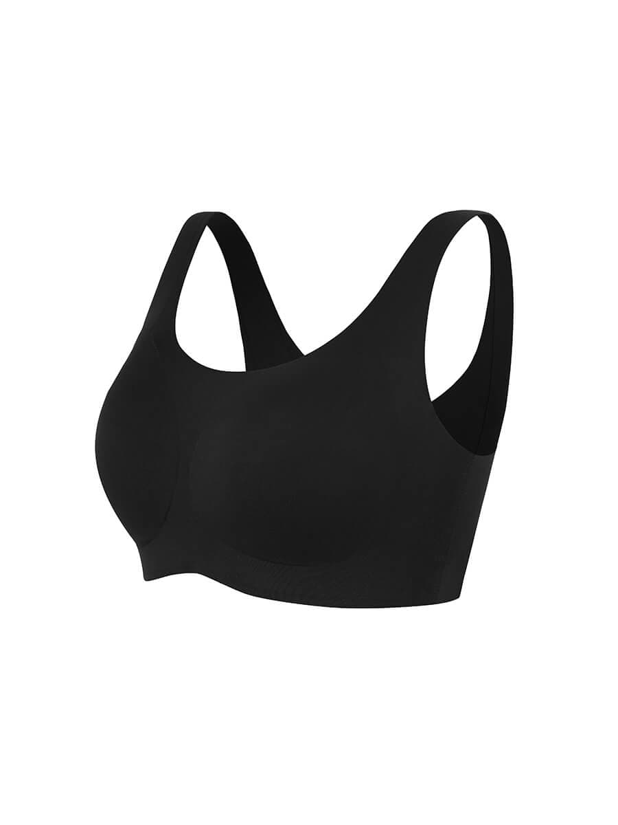 Soutien-gorge confortable et non marquant avec design à colle goutte qui soutient la poitrine froncée