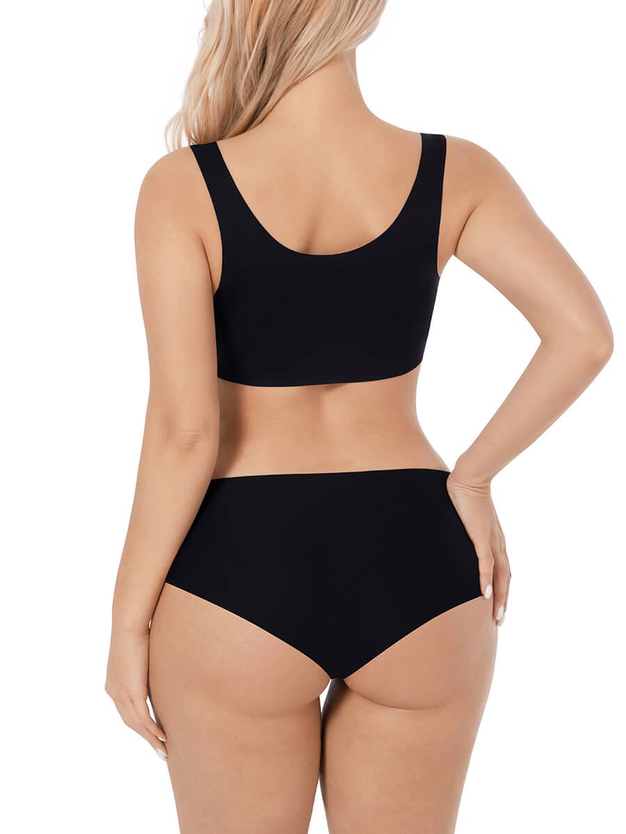 Soutien-gorge confortable et non marquant avec design à colle goutte qui soutient la poitrine froncée