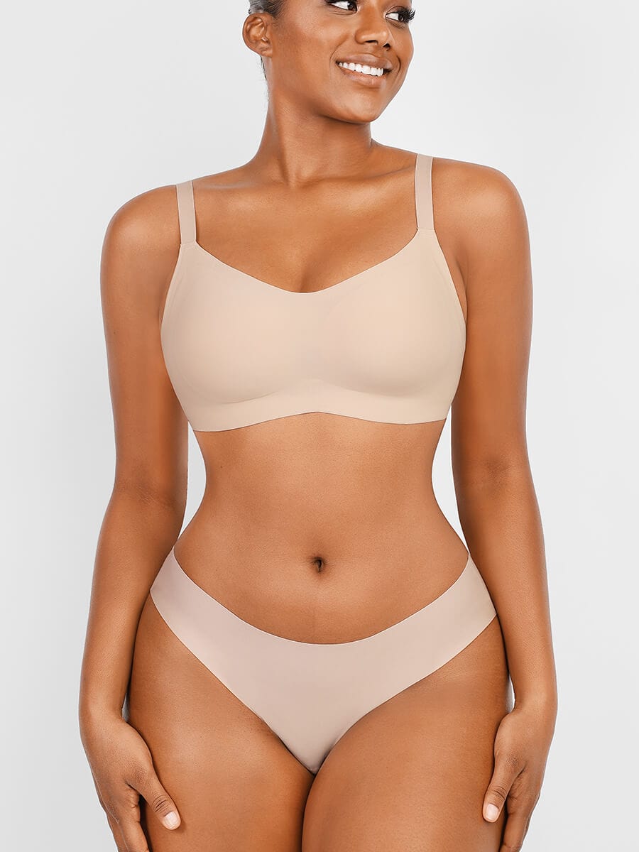 Wholesale Sexy Seamless Underwear with Shapewear Incorporated Push Up Bra